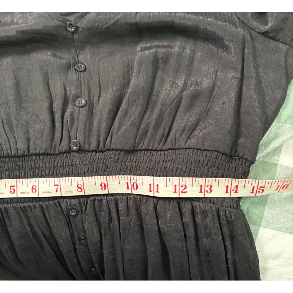 Kings Road Black Maxi Dress Womens L Tiered Ruffle Whimsigoth Ren Faire Y2K Goth - Picture 9 of 10